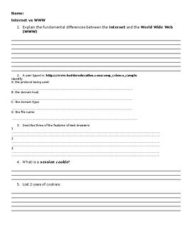 Computer Worksheet Internet 的图像结果