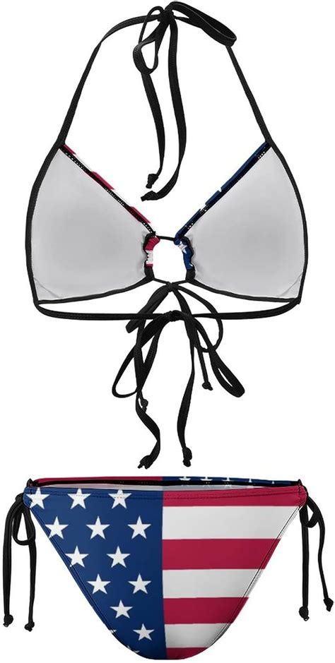 Buy Women's Two Pieces Swimsuits Halter String Top with Swimwear ...