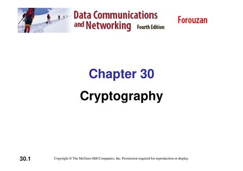 Ch30 - Vnjfnk - Chapter 30 Cryptography 30 Copyright © The McGraw-Hill ...
