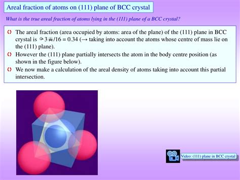PPT - Areal Fraction Calculation in BCC Crystal (111) Plane PowerPoint ...