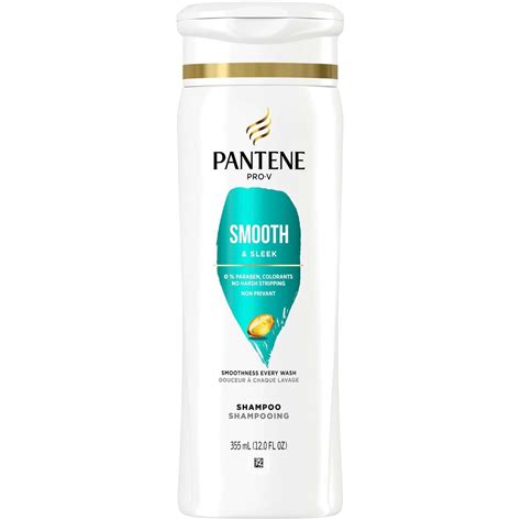 Pantene PRO-V Smooth & Sleek Shampoo for Frizzy Hair - 72+ Hours of ...