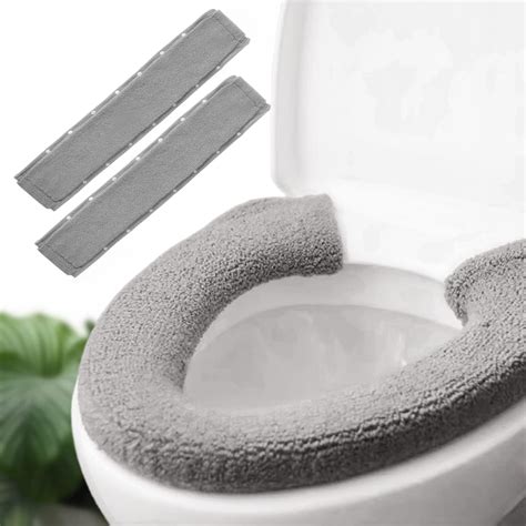 2pairs Toilet Seat Cover, Toilet Cover Pad Thickened Sticky Toilet Seat Cover Lovely Winter ...