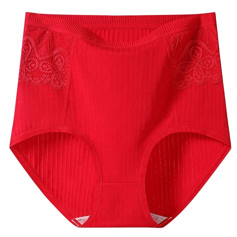 Agkizg Plus Size Womens Panties,Breathable Underwear for Women's Solid ...