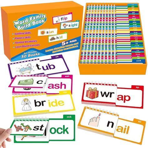 Word Family Flip Books, 30 Read and Rhyme Flip Books, Read and Rhyme ...