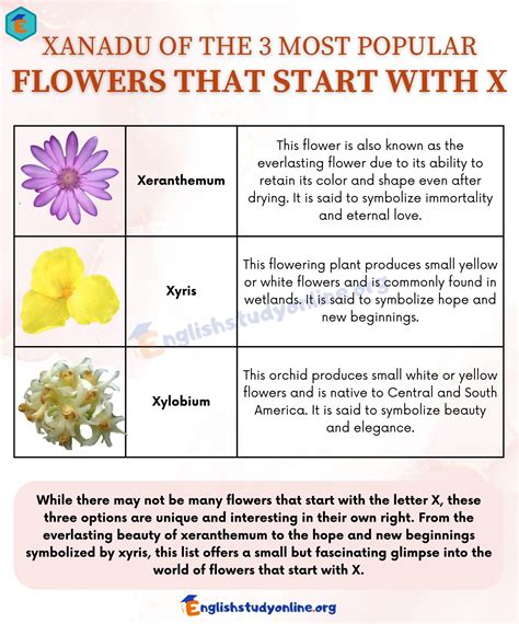 Flowers That Start G