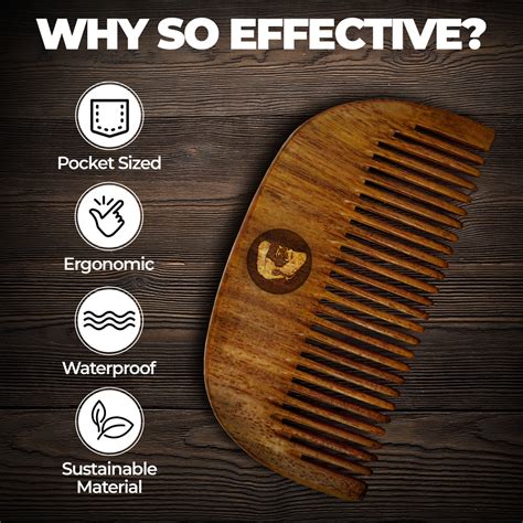 Sheesham Beard Comb | Natural Wood Comb for Men – Beardo India