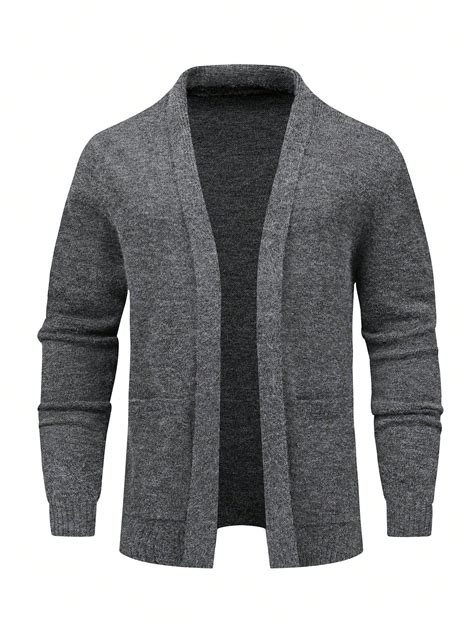 Men's Long Sleeve Casual Solid Color Simple Open Front Cardigan en 2024 ...