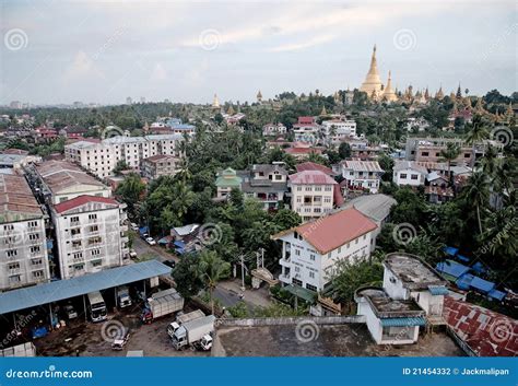 Stadt Myanmar Birma Yangon-Rangoon Stockfoto - Bild von myanmar, reise ...