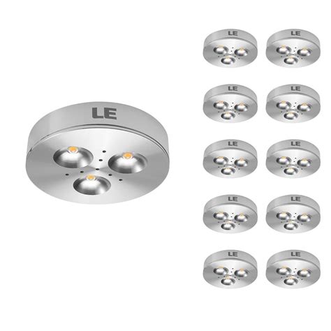 Buy LE 10 Pack LED Under Cabinet Lighting, Puck Lights, 12V DC Under ...