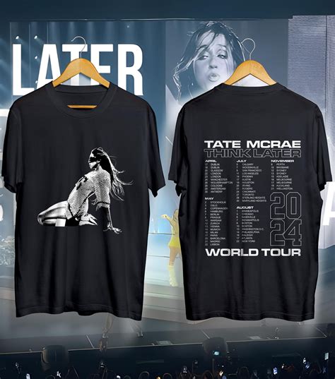 Tate McRae Think Later 2024 World Tour T-Shirt Concert Mu Merch Music ...