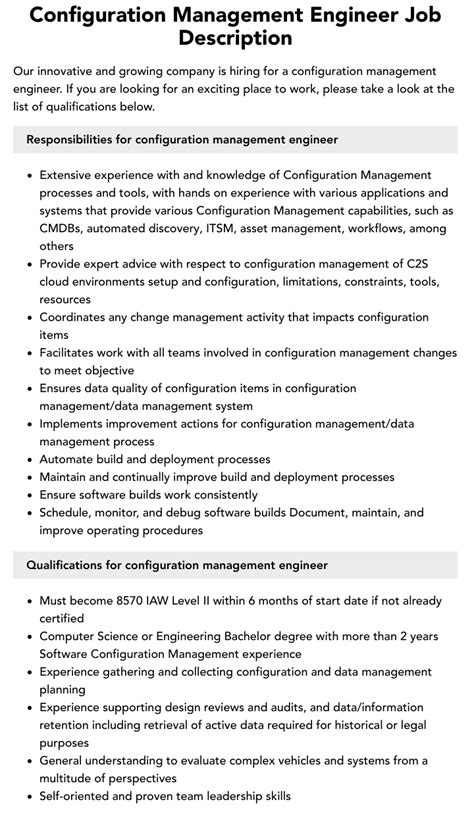 Configuration Management Engineer 的图像结果