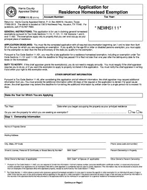 Harris County Homestead Exemption Form - Fill Online, Printable ...