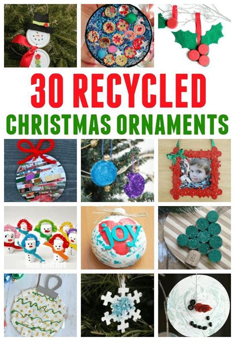 diy christmas ornaments from recycled materials