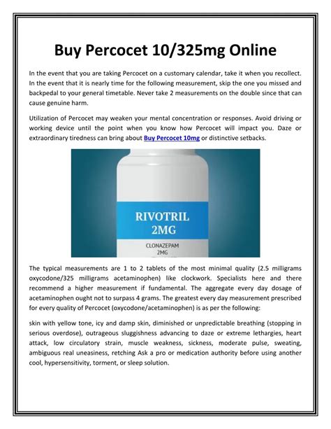PPT - Buy Percocet 10-325mg Online PowerPoint Presentation, free ...