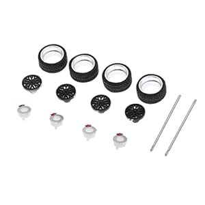 Buy ATORSE 1/64 Scale Alloy Wheels Rubber Tyres Set Diecast Car Truck ...