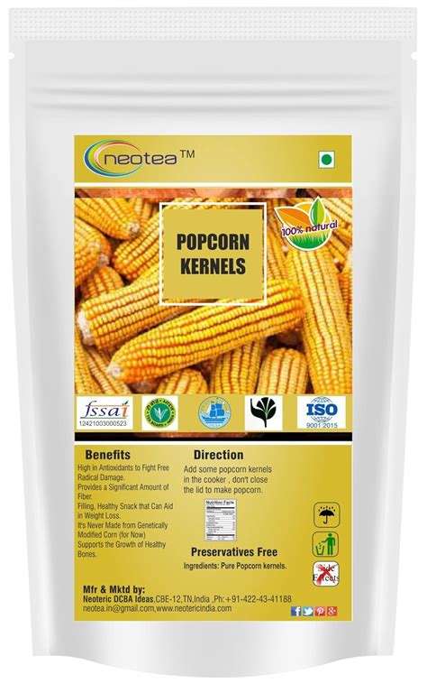 Neotea Pop Corn Kernels 100% Popping Kernels, Corn Kernels Healthy ...