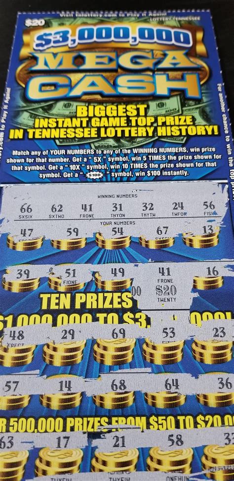 $3,000,000 Mega Cash TN Lottery Scratch Off Winner : r/Lottery