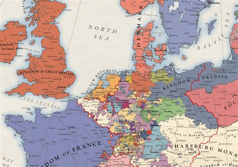 Europe 1789, Historical Map - Etsy