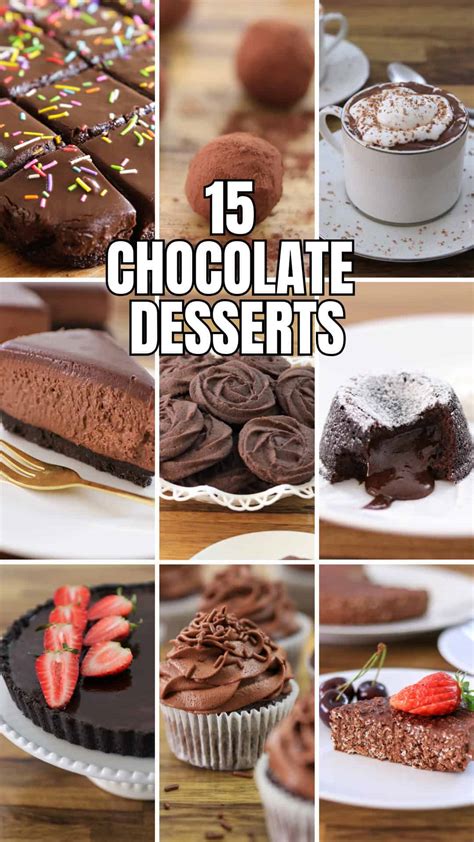 15 Easy and Delicious Chocolate Dessert Recipes - The Cooking Foodie