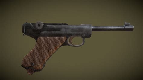 WWII German Gun LugerP08 1945 - 3D model by danielcastilho99 [fe0fd67 ...