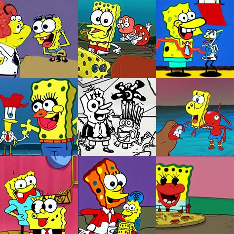 spongebob kissing mr. krabs | Stable Diffusion | OpenArt