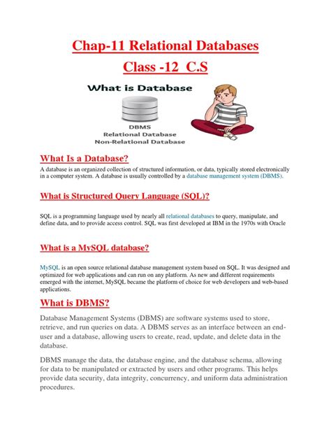 Class 12 Relational Databases 的图像结果