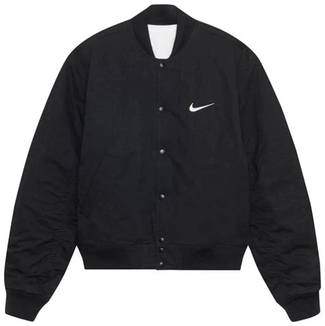 STUSSY X NIKE REVERSIBLE VARSITY JACKET BLACK/SAIL