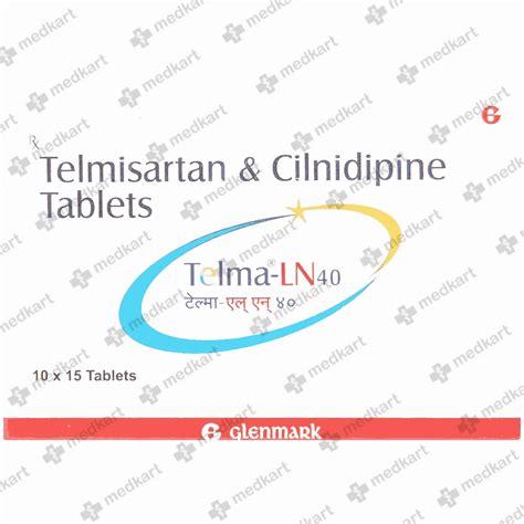 TELMA LN 40MG TABLET 15'S: Price, Composition & Generic Alternatives ...