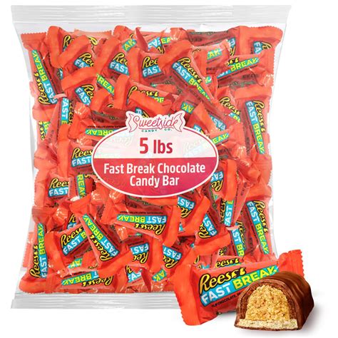 Amazon.com : Fast Break Candy Bars, 5lb Pack of ReeseProtein Bars ...