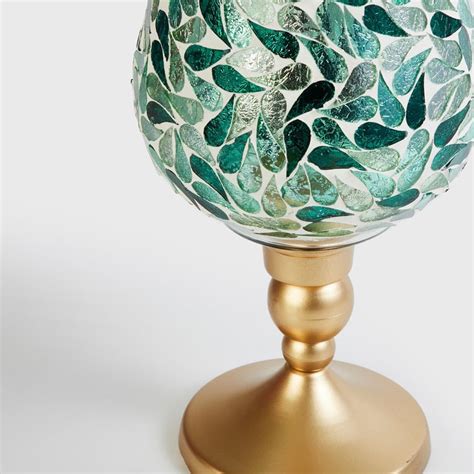 Buy Mabel Glass Mosaic Hurricane Candle Holder from Home Centre at just ...