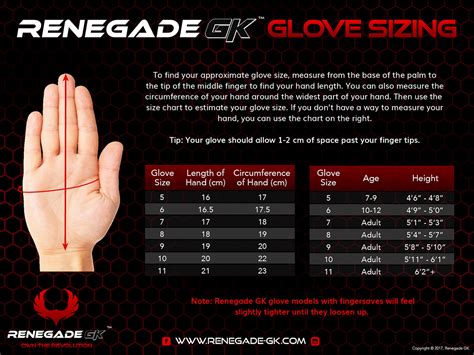 Goalie Glove Size Chart Youth - Guides Online