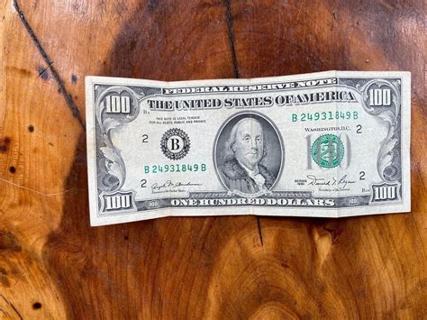 1981series A 100 Dollar Bill - Vintage Federal Reserve circulated ...