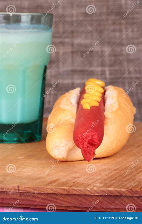 Foot long hot dog stock image. Image of milk, dinner - 18112319