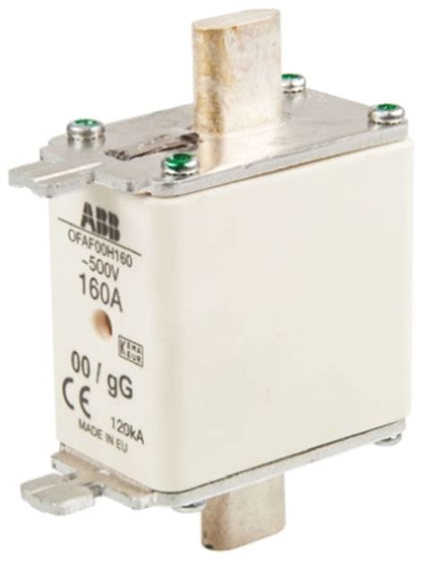 OFAF00H160 1SCA022627R1710 ABB | ABB 160A Centred Tag Fuse, NH00, 500V ...