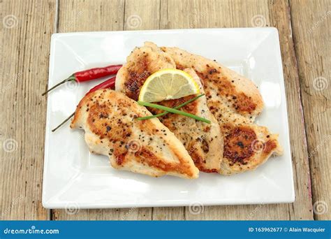 Grilled chicken cutlets stock image. Image of poultry - 163962677