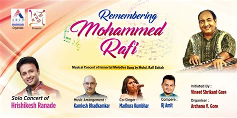 Remembering Mohammed Rafi music-shows Event Tickets Mumbai - BookMyShow