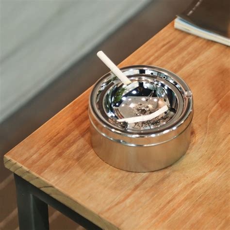 CO-Z Light Weight Steel Fire Safe Ashtray Cigarette Disposal with Trash ...