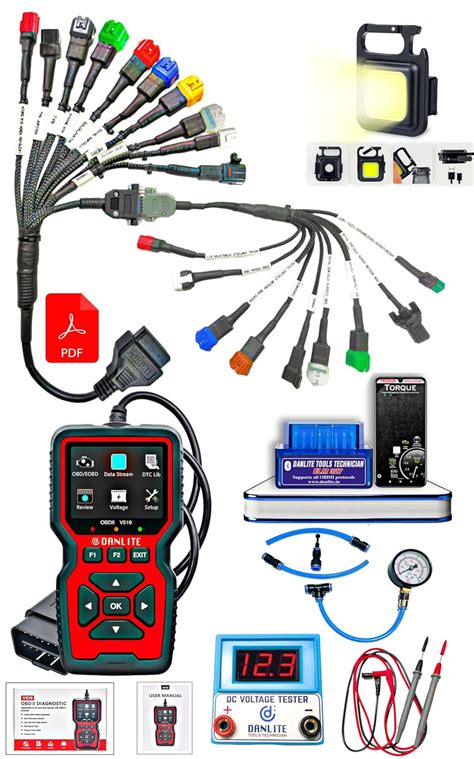 DANLITE TOOLS TECHNICIAN BS6-BS7 Scanning Cable [21 • Coplar] V519 OBD ...