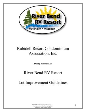 Fillable Online Download Lot Improvent Guidelines - River Bend RV ...