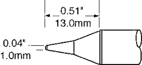 SFV-CNL10 Metcal | Metcal SxV 1 mm Conical Soldering Iron Tip | 421-006 ...