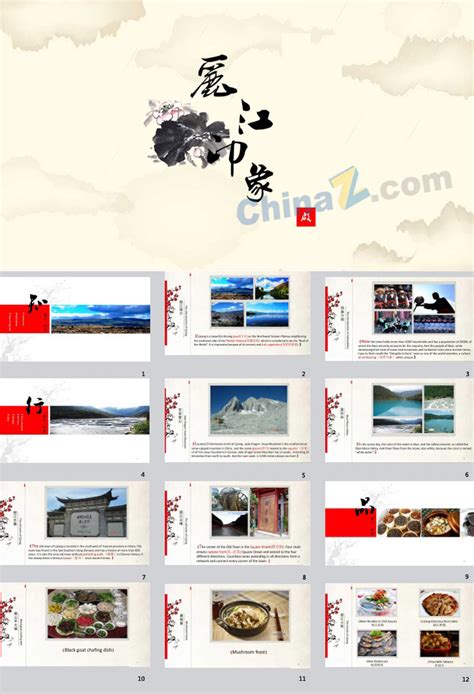 旅游网站用机制介绍PPT模板素材免费下载_红动中国