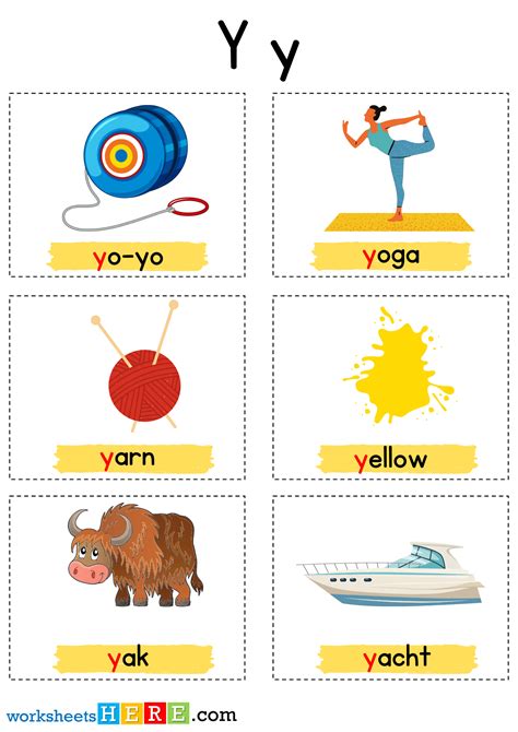 Things That Start With Y Letter with Pictures, Alphabet Y Words ...
