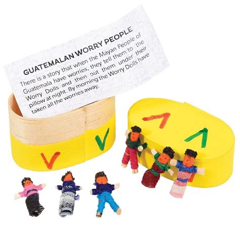 Rex | 6 Guatemalan Worry Dolls in a Box | Indigo Blue Trading