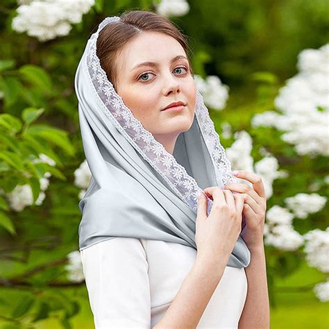 Spanish Style Satin Traditional Vintage Shape Latin Mass Head Covering ...