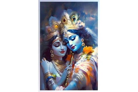 Modern Art Radha Krishna love painting images wall canvas