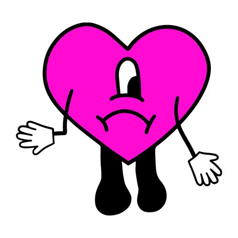 Bad Bunny Heart Logo - CrystalPng