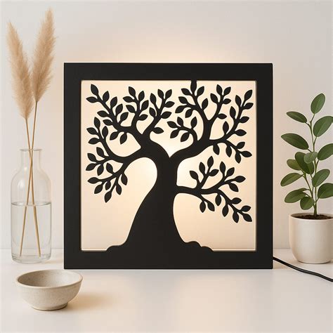 Tree of Life LED Shadow Frame - love craft gift