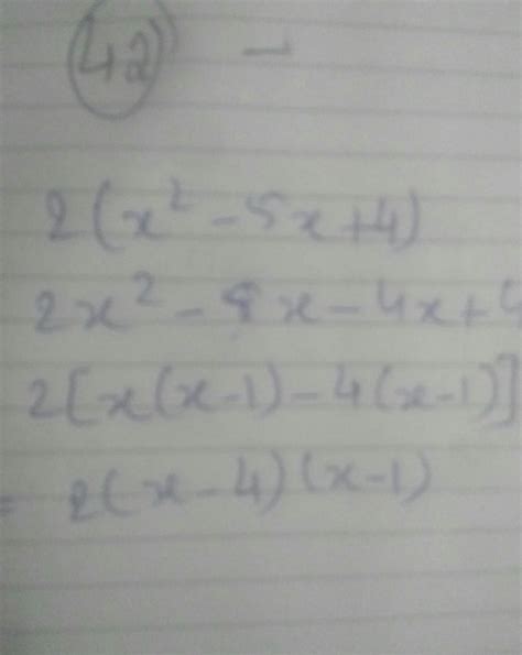 2x² - 10x + 8 factorise - Brainly.in