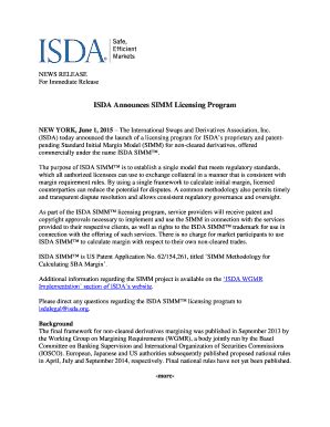 Fillable Online ISDA Announces SIMM Licensing Program Fax Email Print ...