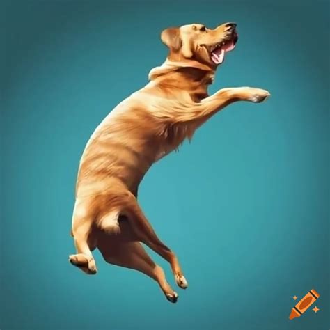 Dog performing a backflip on Craiyon